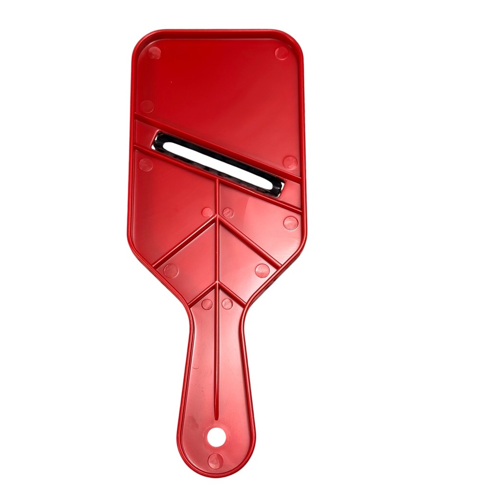 Rex Vegetable Slicer Handheld Mandoline Red Plastic Tempered Steel Blade Vintage